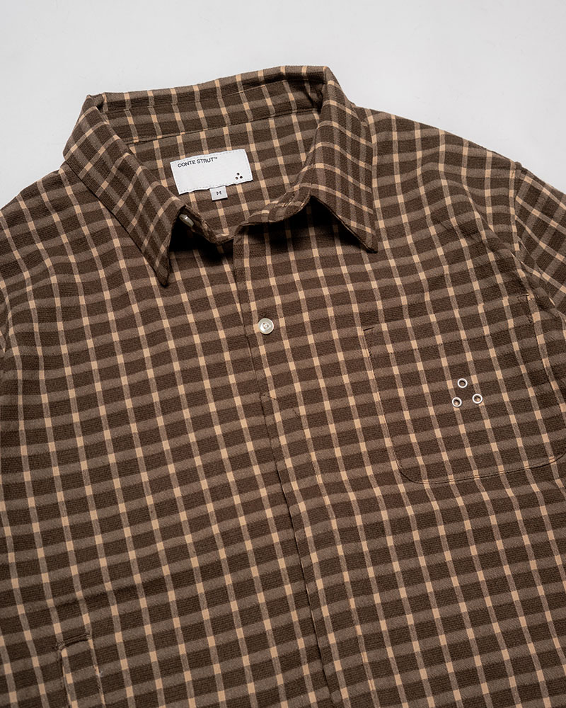 ASSORTED S/S SHIRTS -BROWN(CHECK)-