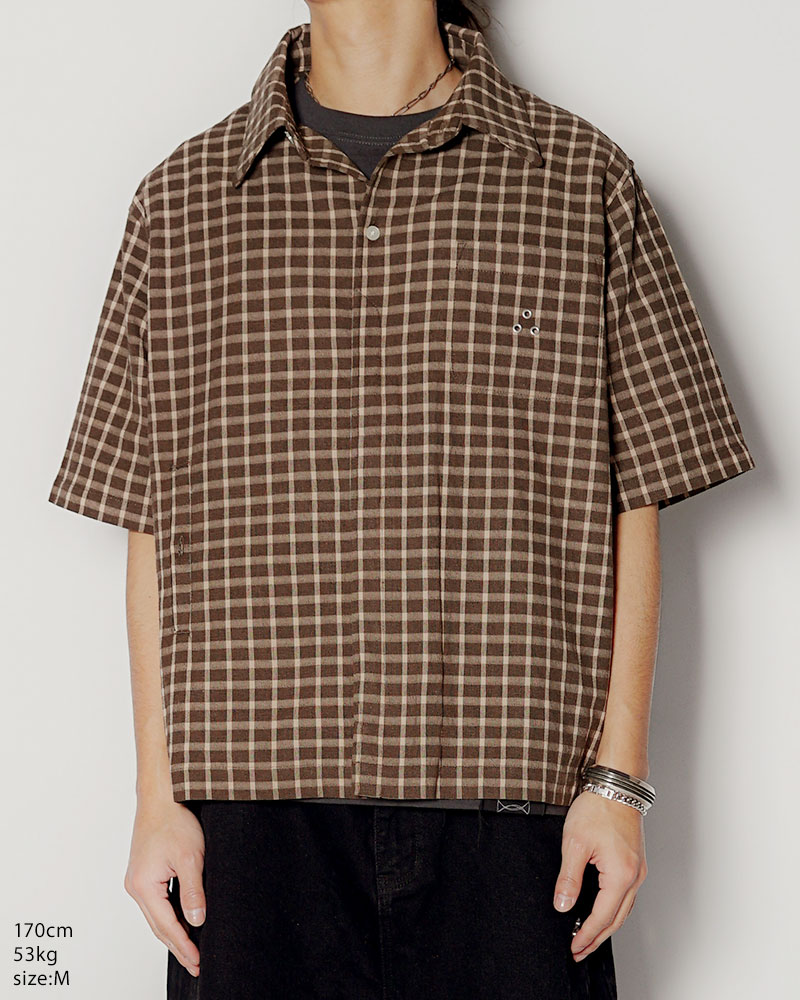 ASSORTED S/S SHIRTS -BROWN(CHECK)-