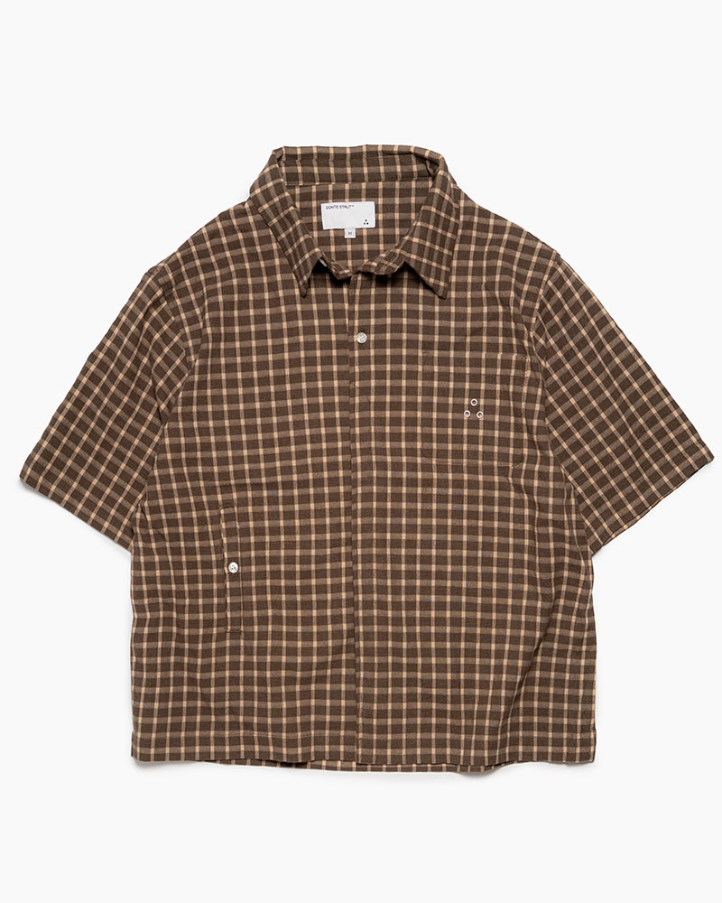 ASSORTED S/S SHIRTS -BROWN(CHECK)-