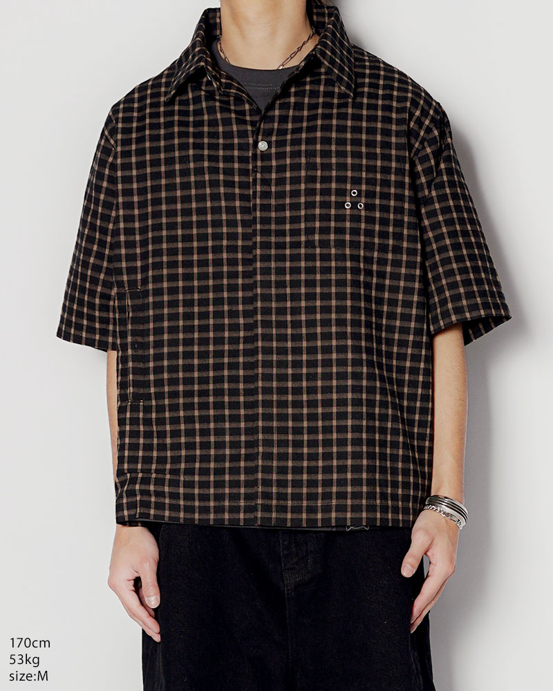ASSORTED S/S SHIRTS -BLACK(CHECK)-
