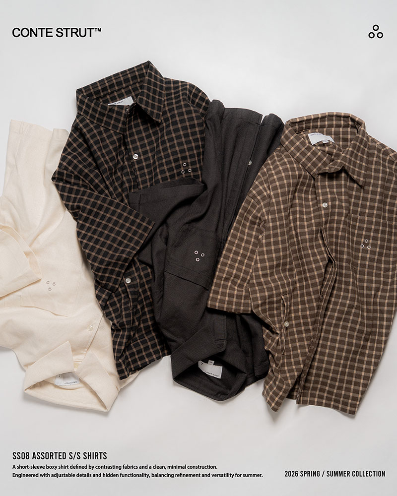 ASSORTED S/S SHIRTS -BLACK(CHECK)-