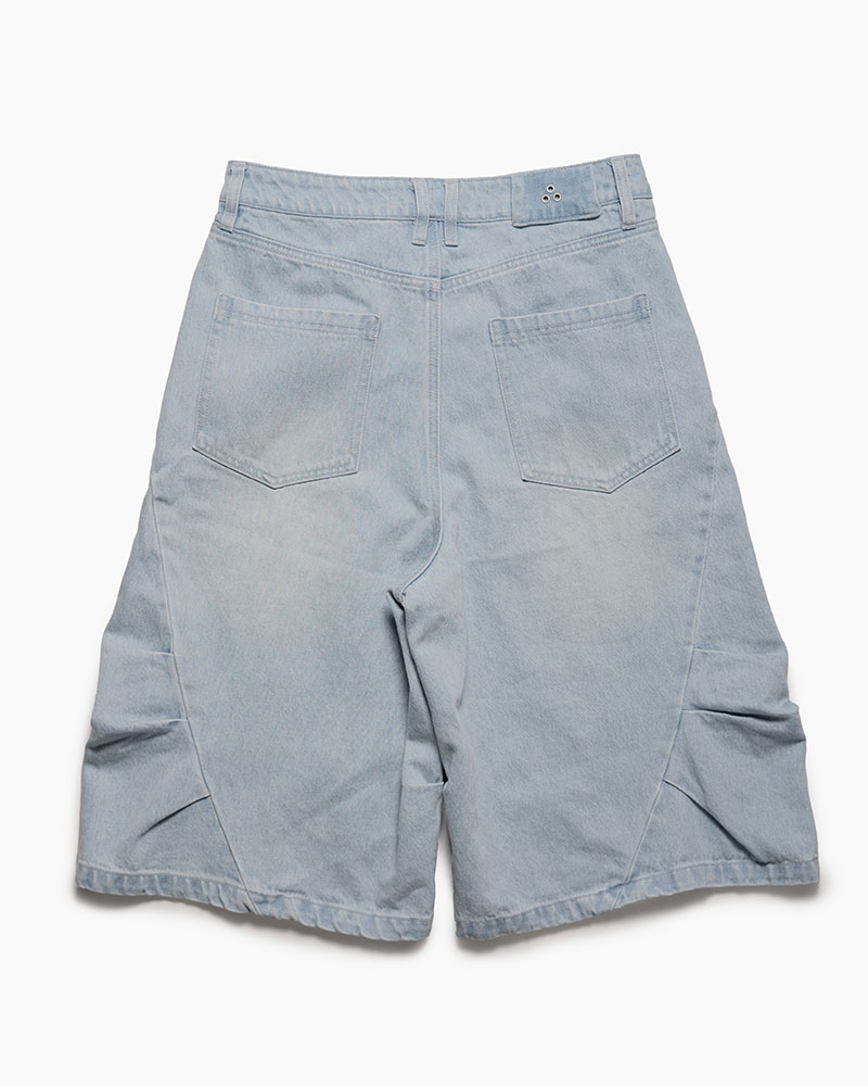 3D DENIM HALF PANTS -L.INDIGO-