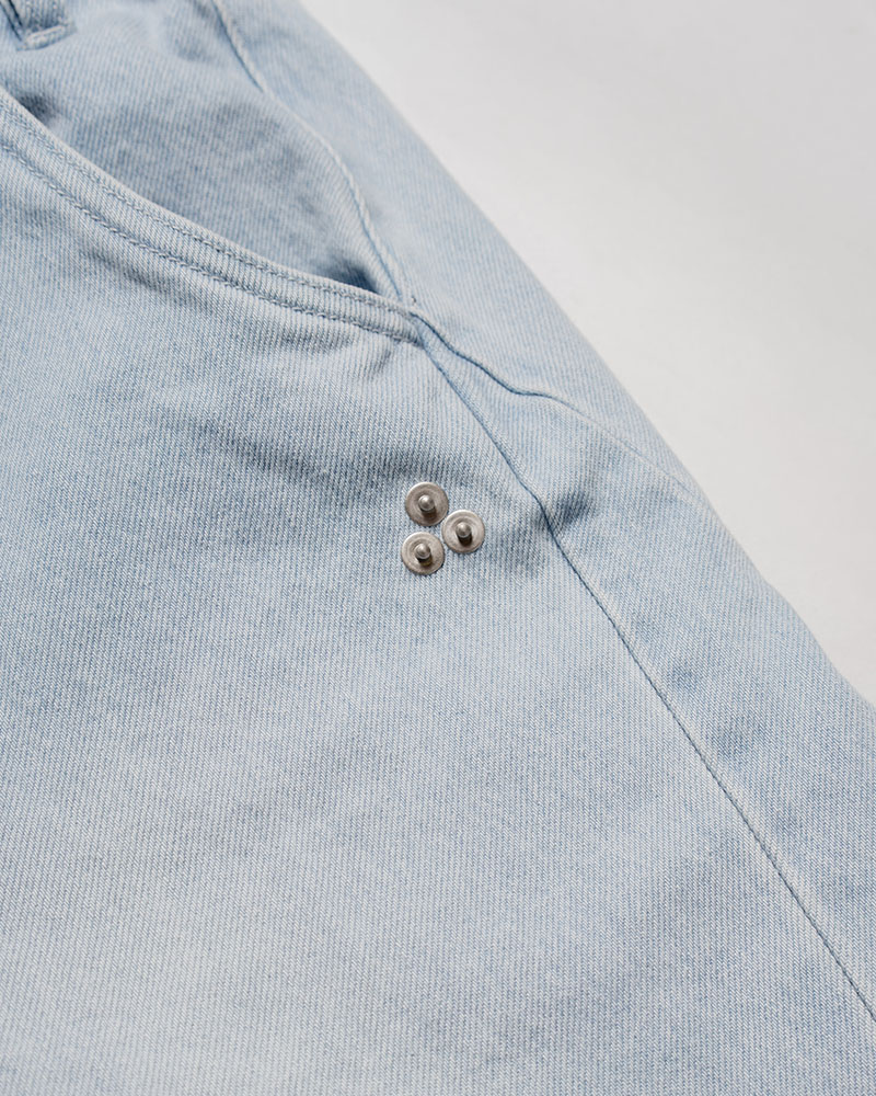 3D DENIM HALF PANTS -L.INDIGO-