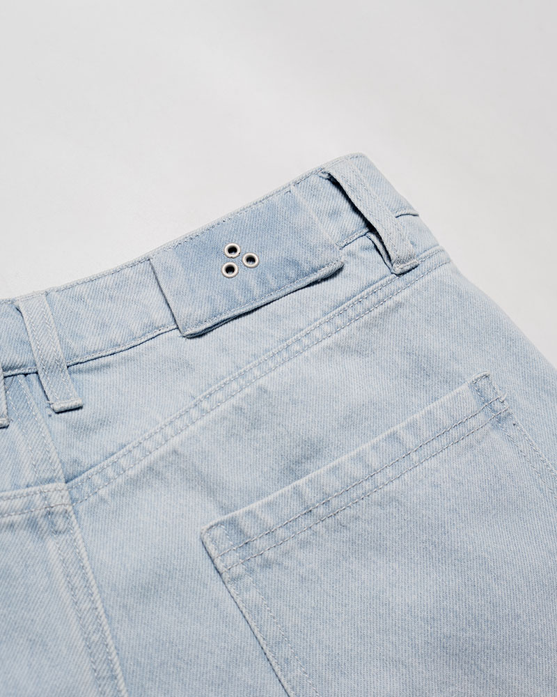 3D DENIM HALF PANTS -L.INDIGO-