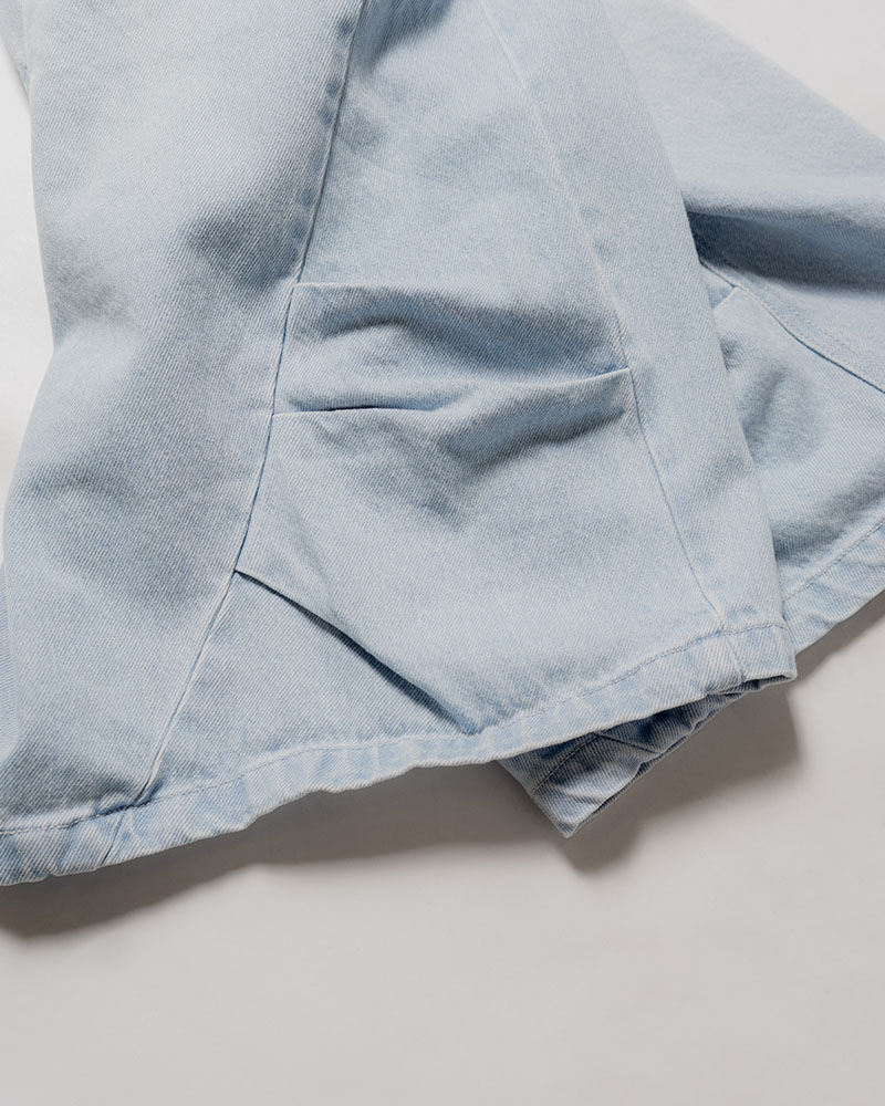 3D DENIM HALF PANTS -L.INDIGO-