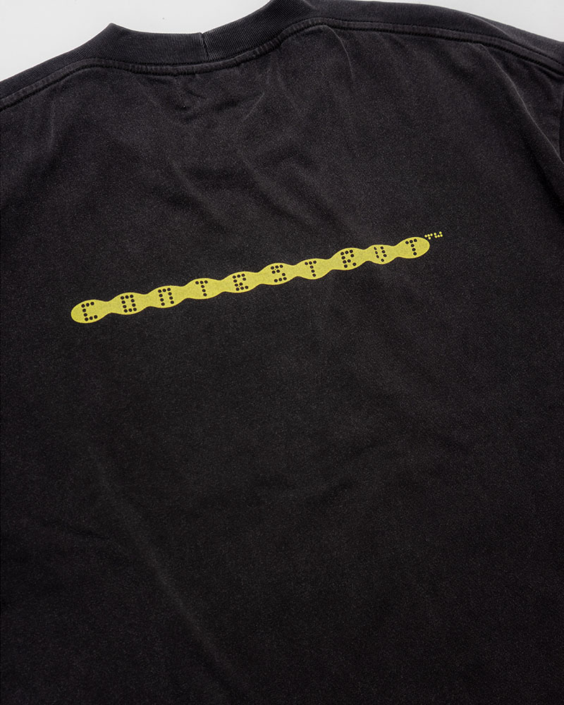 DEFORMED RIB S/S TEE -BLACK-