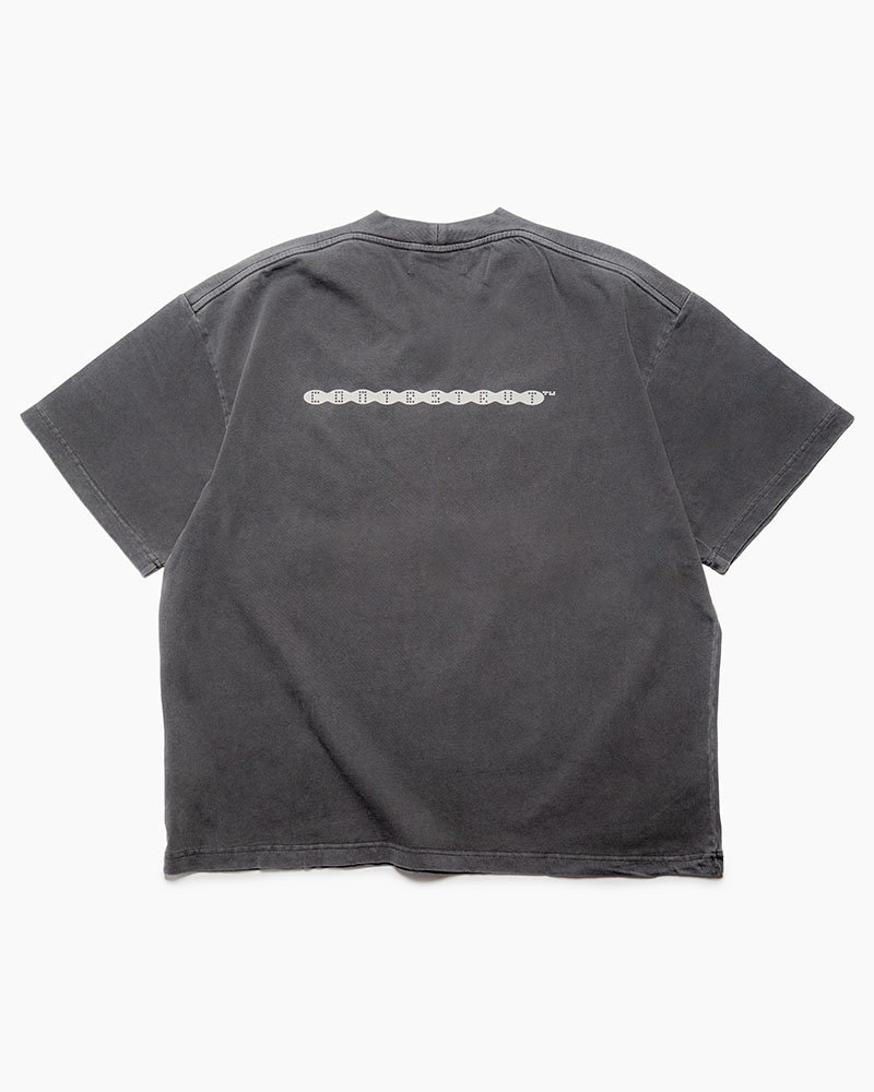 DEFORMED RIB S/S TEE -GRAY-