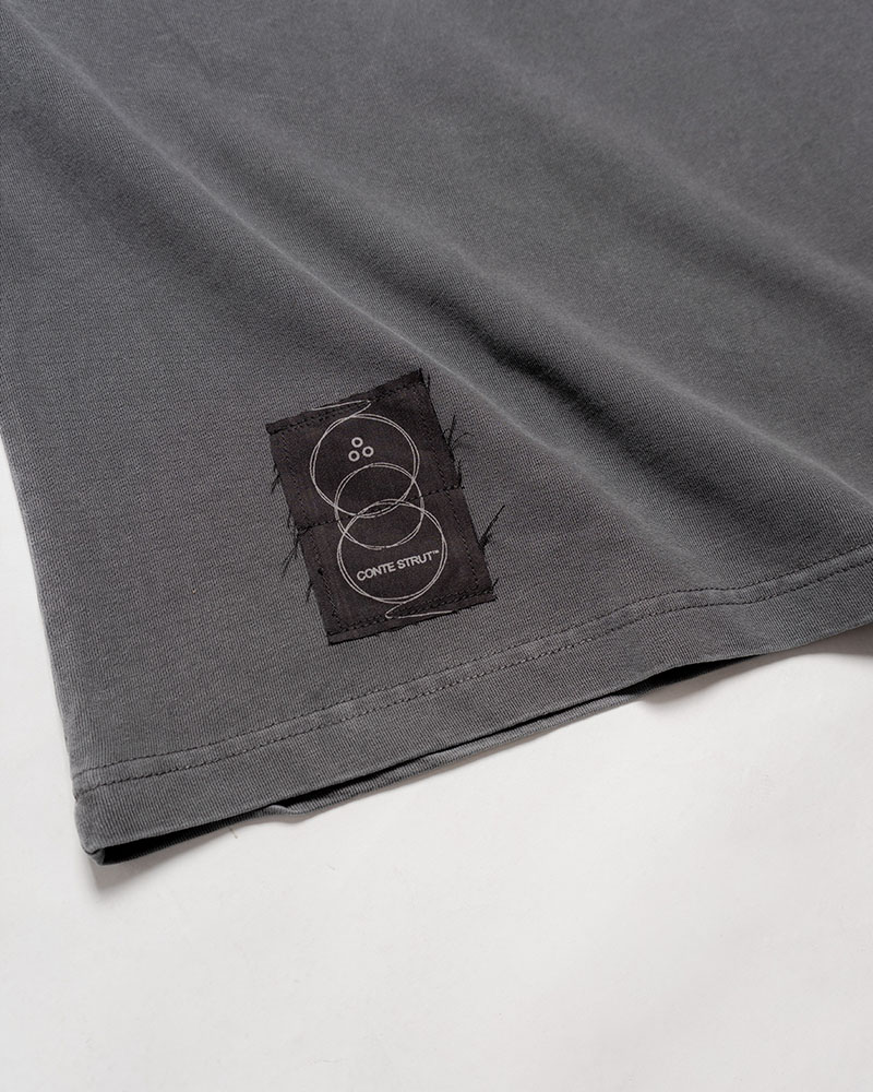 DEFORMED RIB S/S TEE -GRAY-