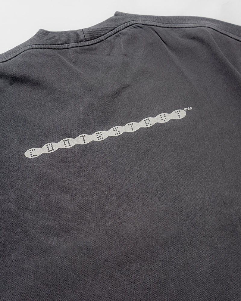 DEFORMED RIB S/S TEE -GRAY-