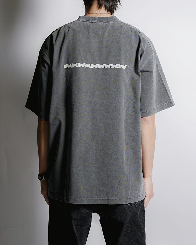 DEFORMED RIB S/S TEE -GRAY-