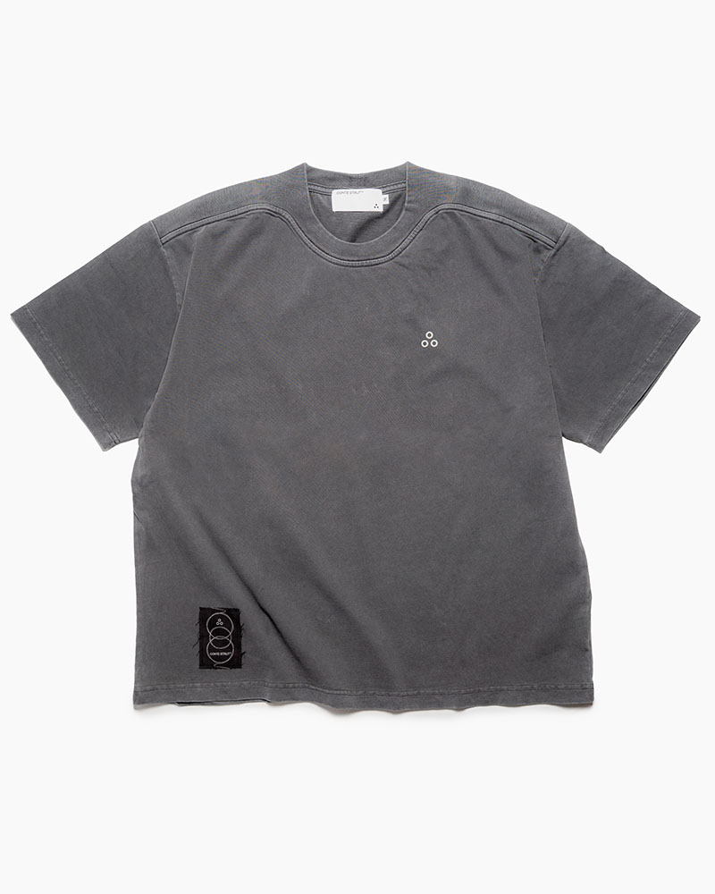 DEFORMED RIB S/S TEE -GRAY-