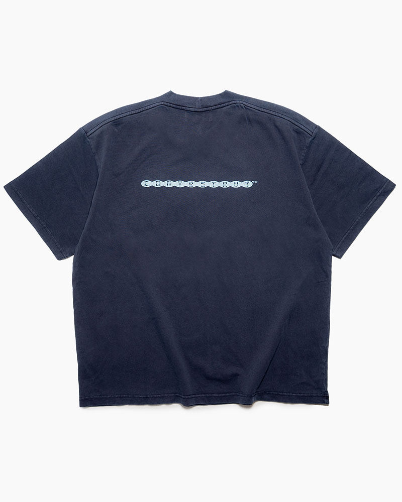 DEFORMED RIB S/S TEE -NAVY-