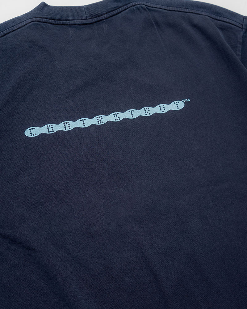 DEFORMED RIB S/S TEE -NAVY-
