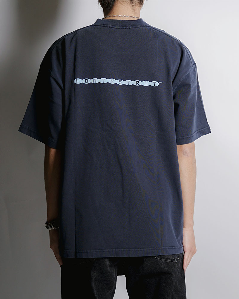 DEFORMED RIB S/S TEE -NAVY-