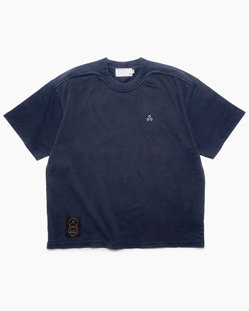 DEFORMED RIB S/S TEE -NAVY-