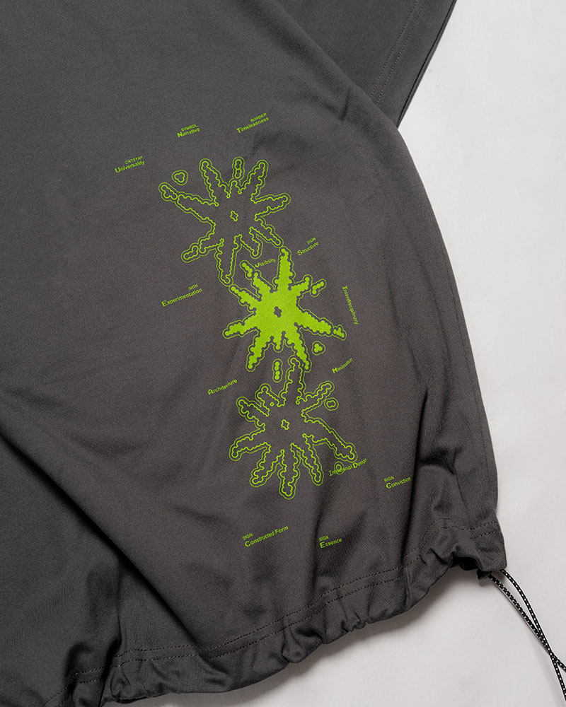 DRAWCORD HEM TEE -SUMI-