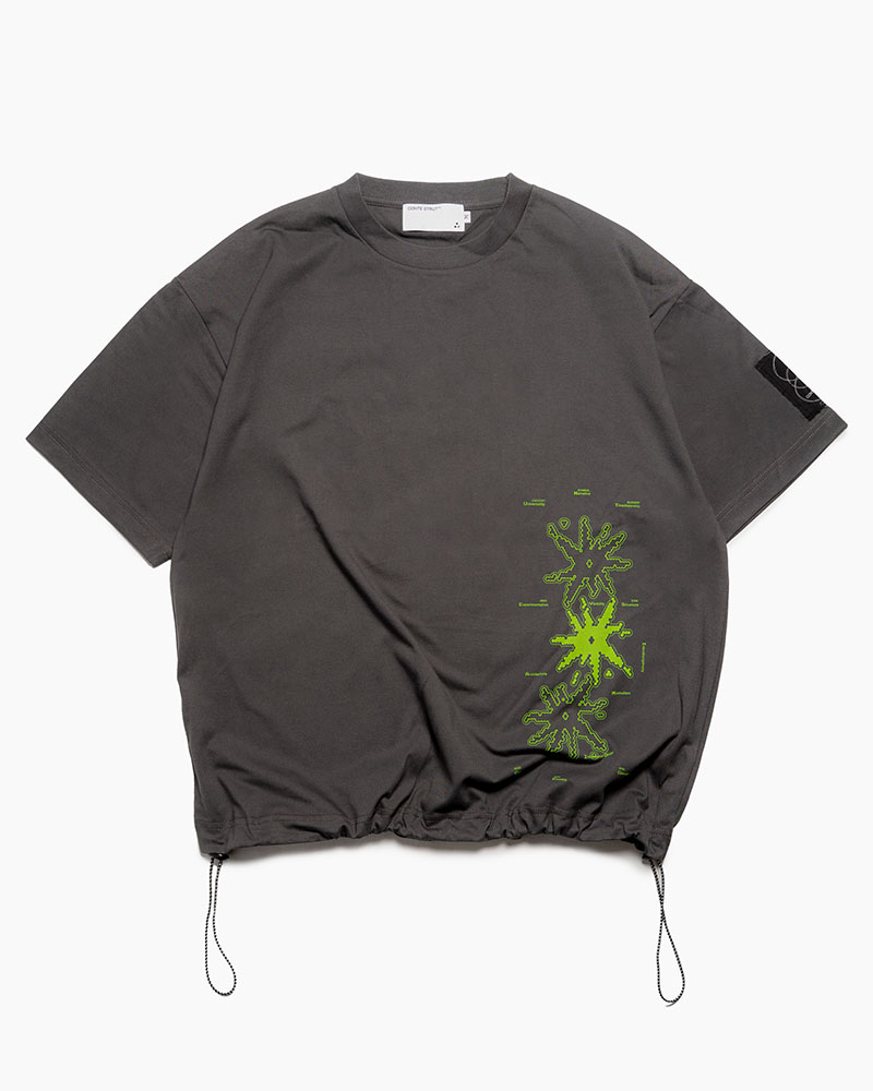 DRAWCORD HEM TEE -SUMI-