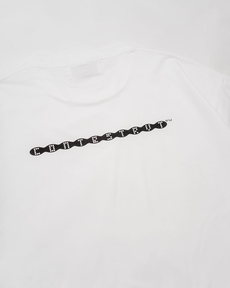 DRAWCORD HEM TEE -WHITE-