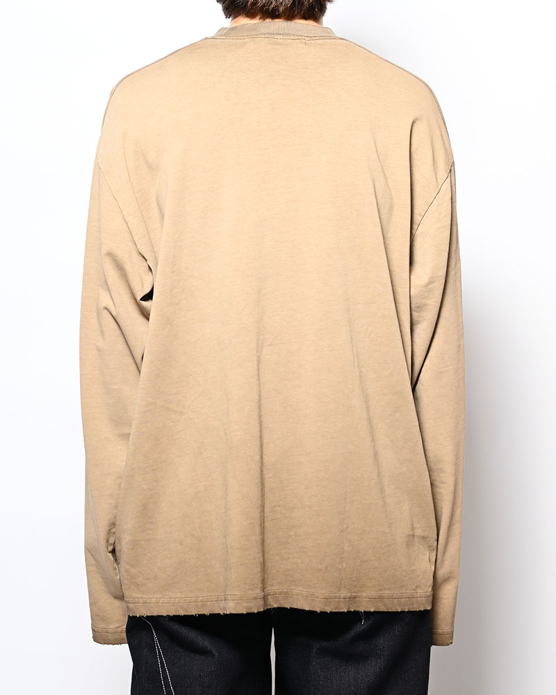 THOUGHT FADE L/S TEE -BEIGE-