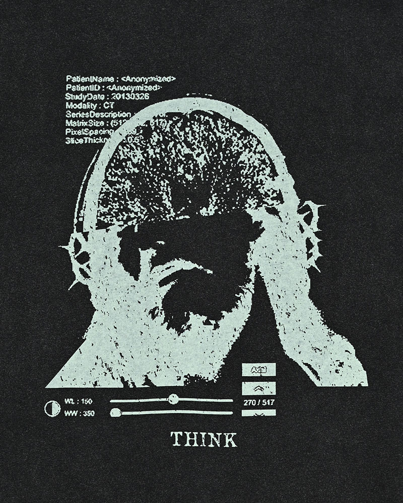 THOUGHT FADE L/S TEE -BLACK-