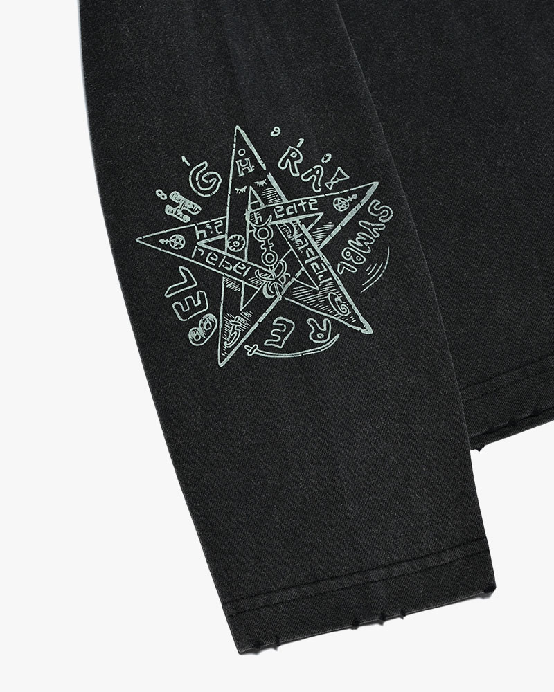 THOUGHT FADE L/S TEE -BLACK-