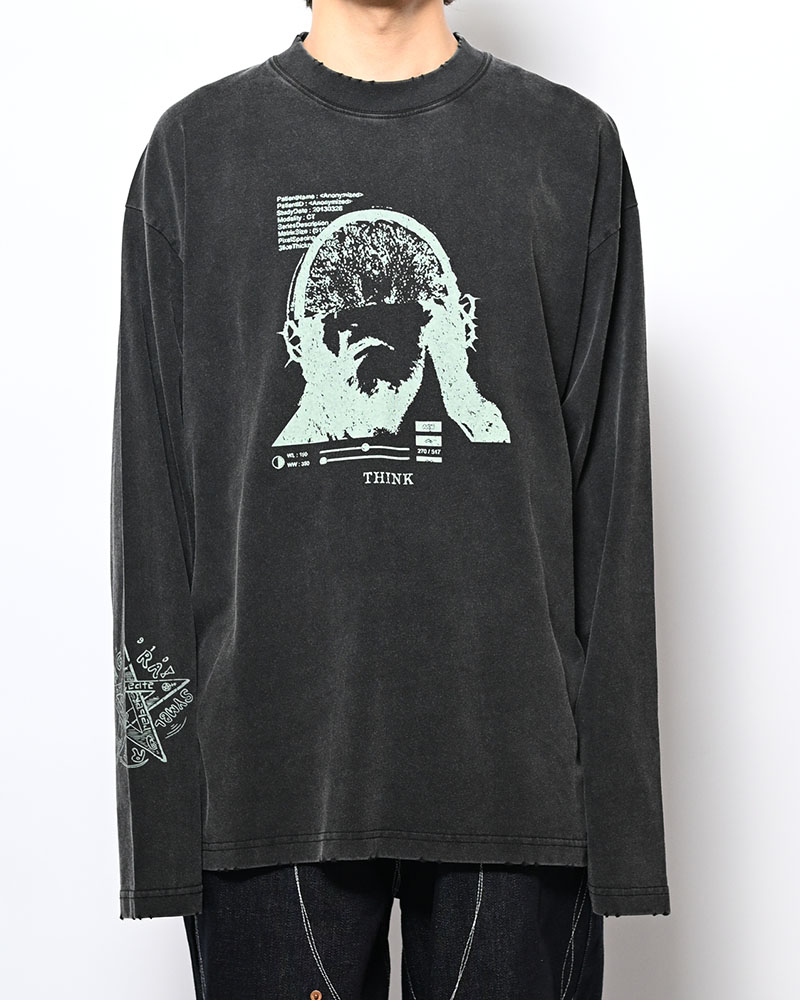 THOUGHT FADE L/S TEE -BLACK-