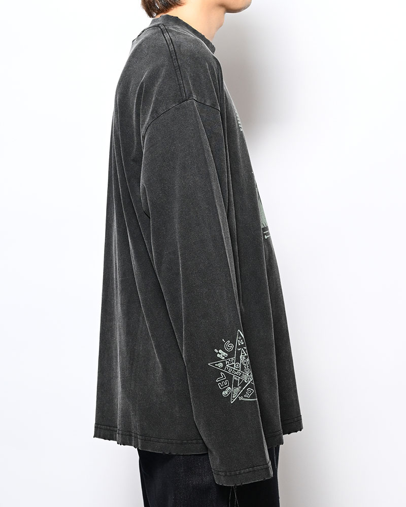 THOUGHT FADE L/S TEE -BLACK-