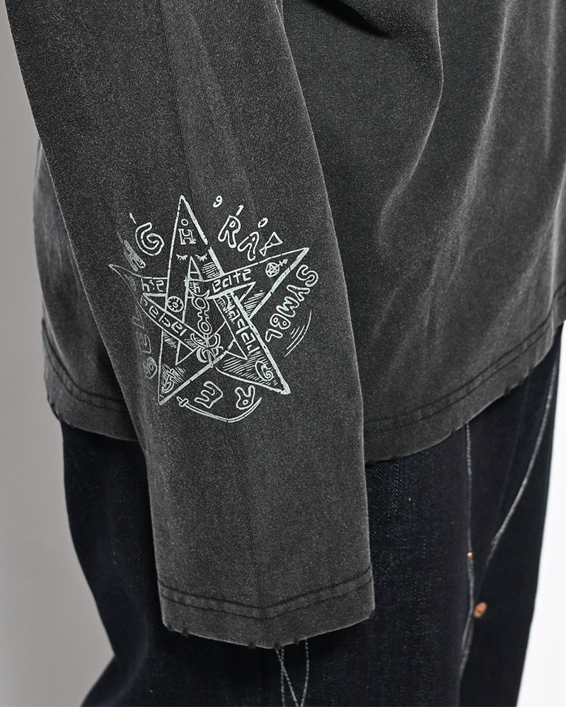 THOUGHT FADE L/S TEE -BLACK-
