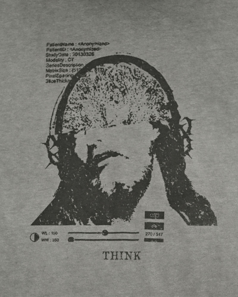 THOUGHT FADE L/S TEE -GRAY-