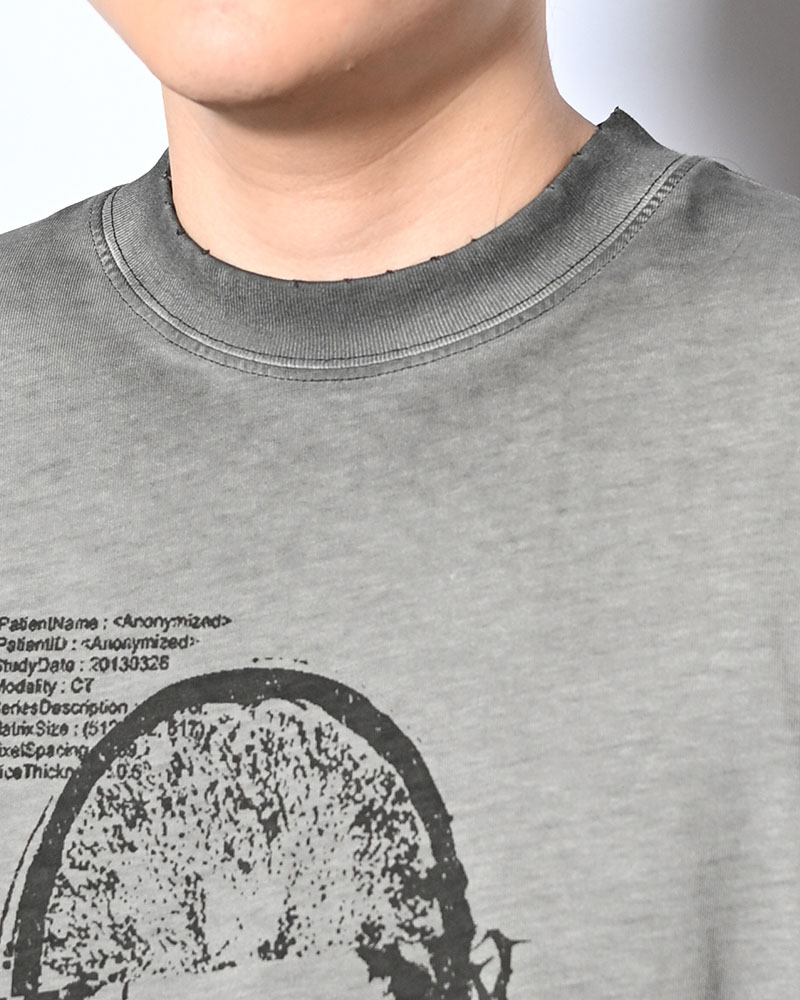 THOUGHT FADE L/S TEE -GRAY-