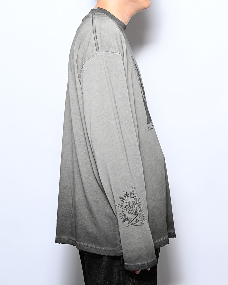 THOUGHT FADE L/S TEE -GRAY-