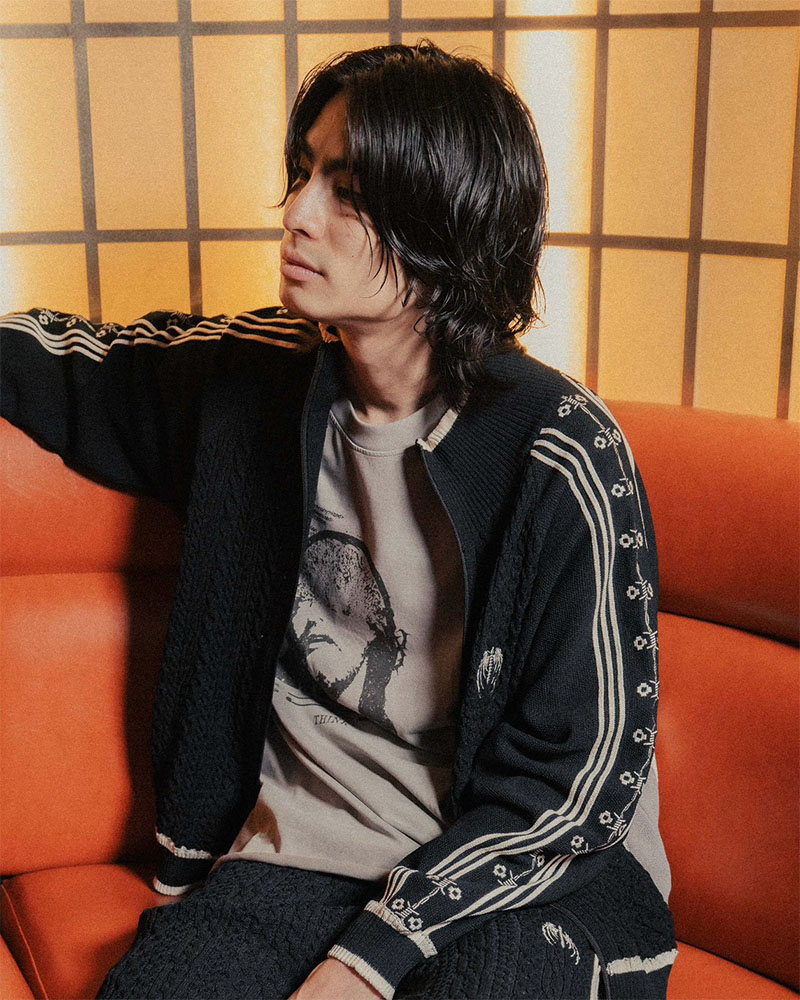 THOUGHT FADE L/S TEE -GRAY-