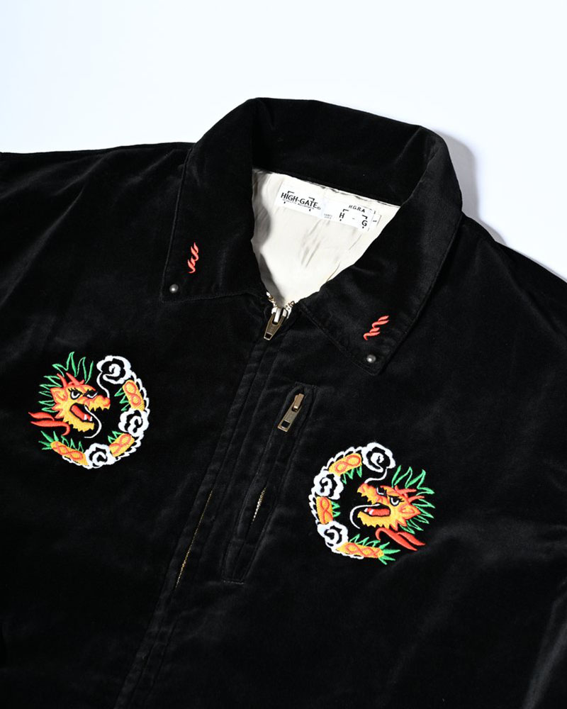 VELVETEEN SOUVENIR JACKET -BLACK-