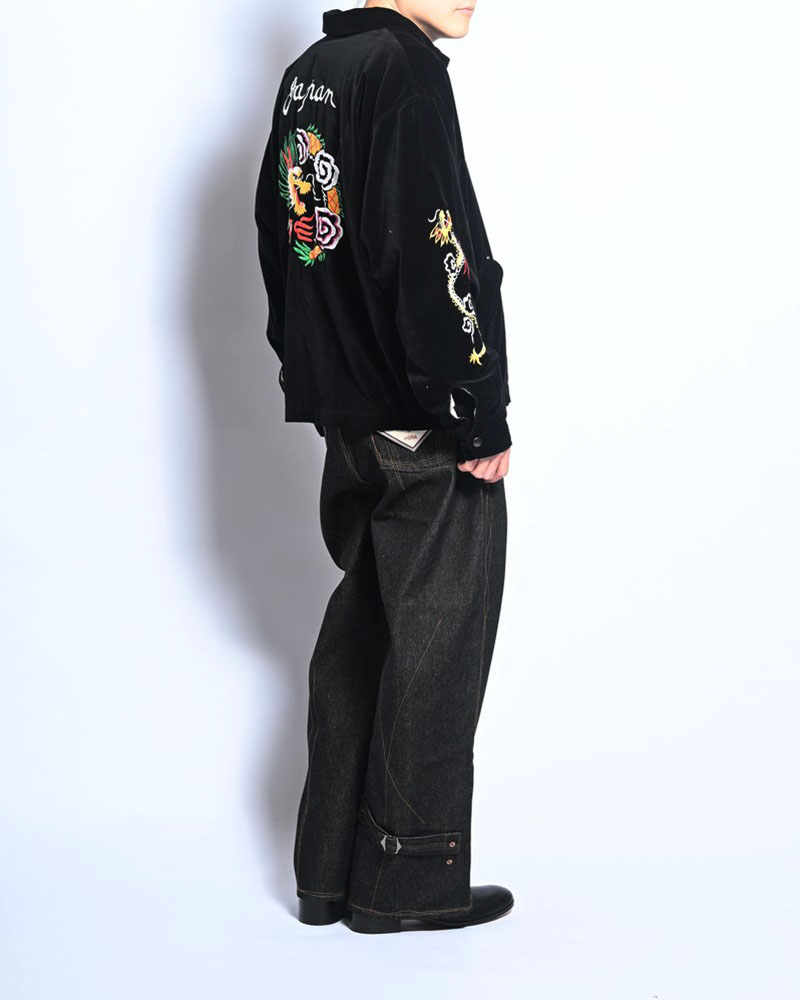 VELVETEEN SOUVENIR JACKET -BLACK-
