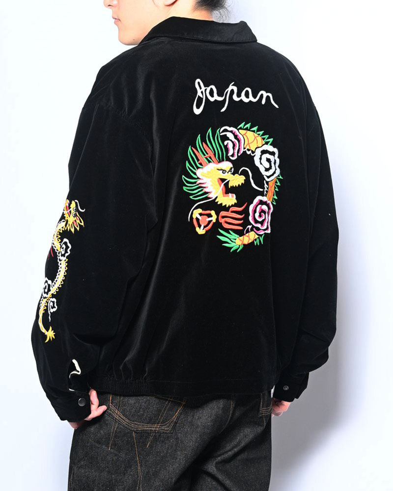 VELVETEEN SOUVENIR JACKET -BLACK-