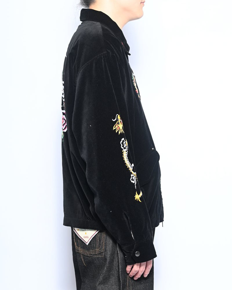 VELVETEEN SOUVENIR JACKET -BLACK-