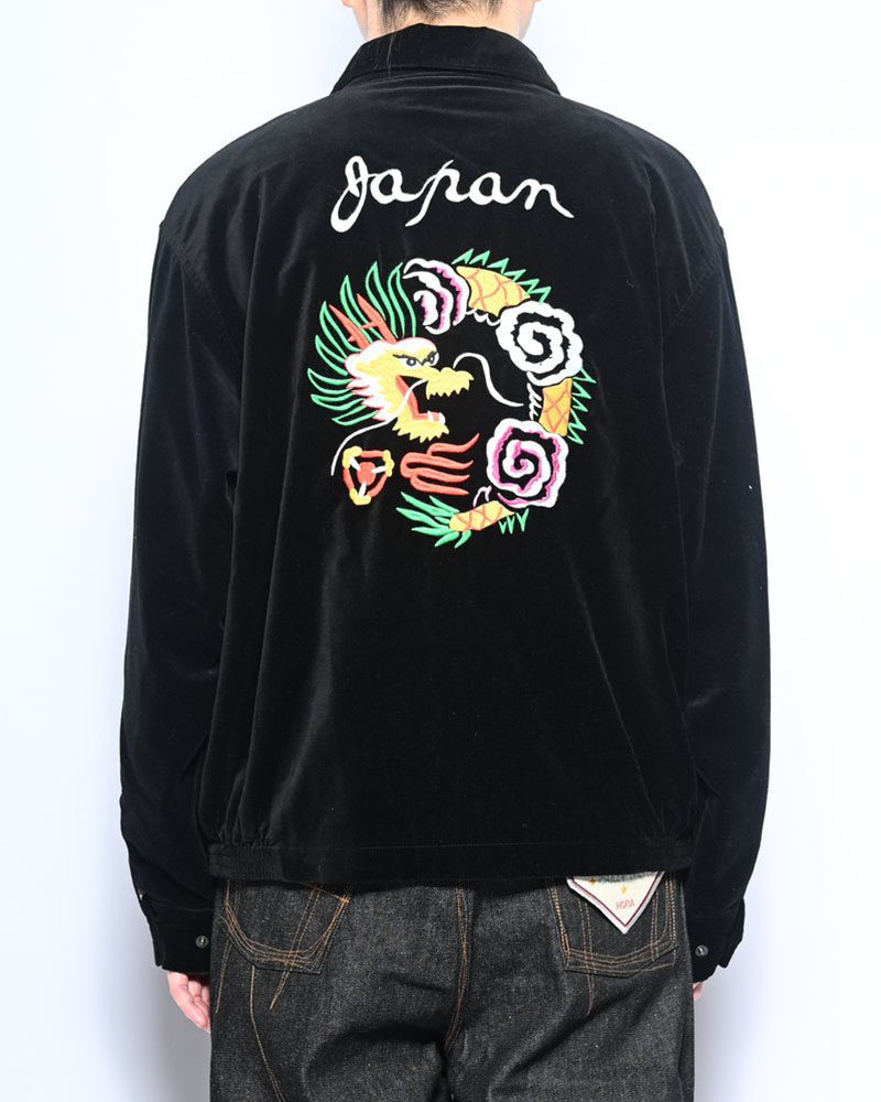 VELVETEEN SOUVENIR JACKET -BLACK-