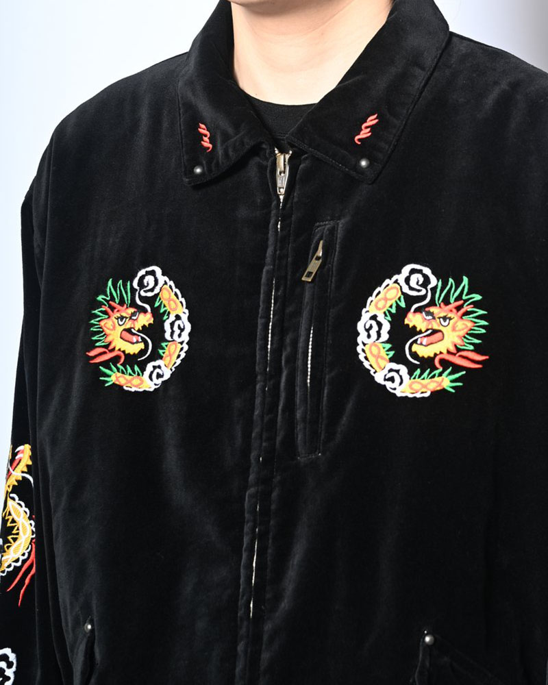 VELVETEEN SOUVENIR JACKET -BLACK-