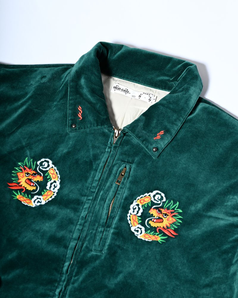VELVETEEN SOUVENIR JACKET -BLUE-