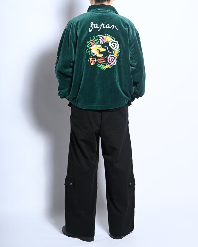 VELVETEEN SOUVENIR JACKET -BLUE-