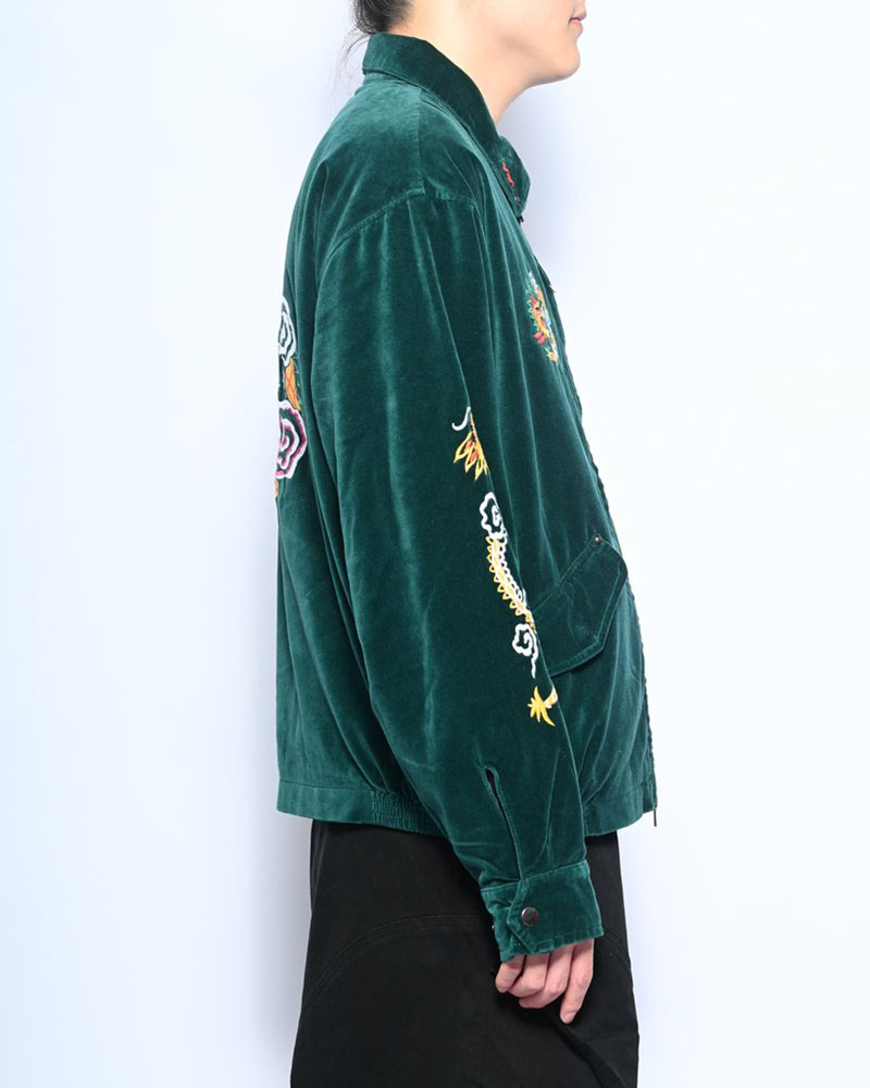 VELVETEEN SOUVENIR JACKET -BLUE-