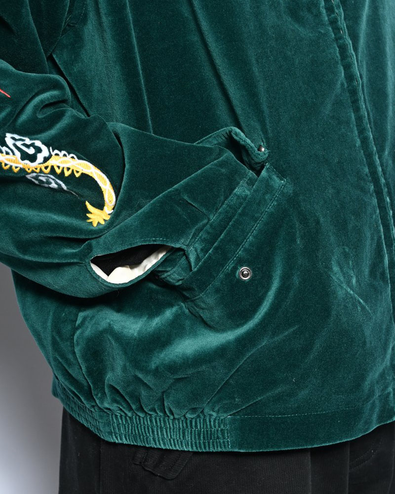 VELVETEEN SOUVENIR JACKET -BLUE-
