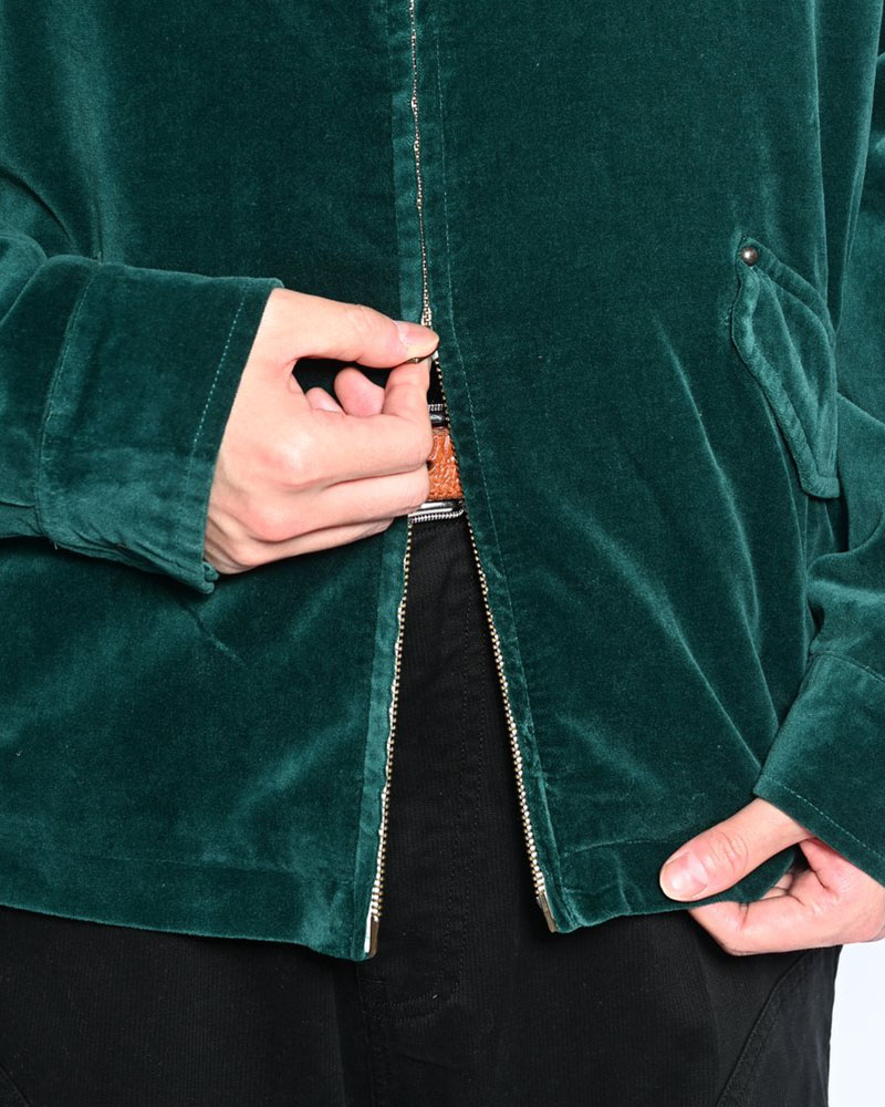 VELVETEEN SOUVENIR JACKET -BLUE-