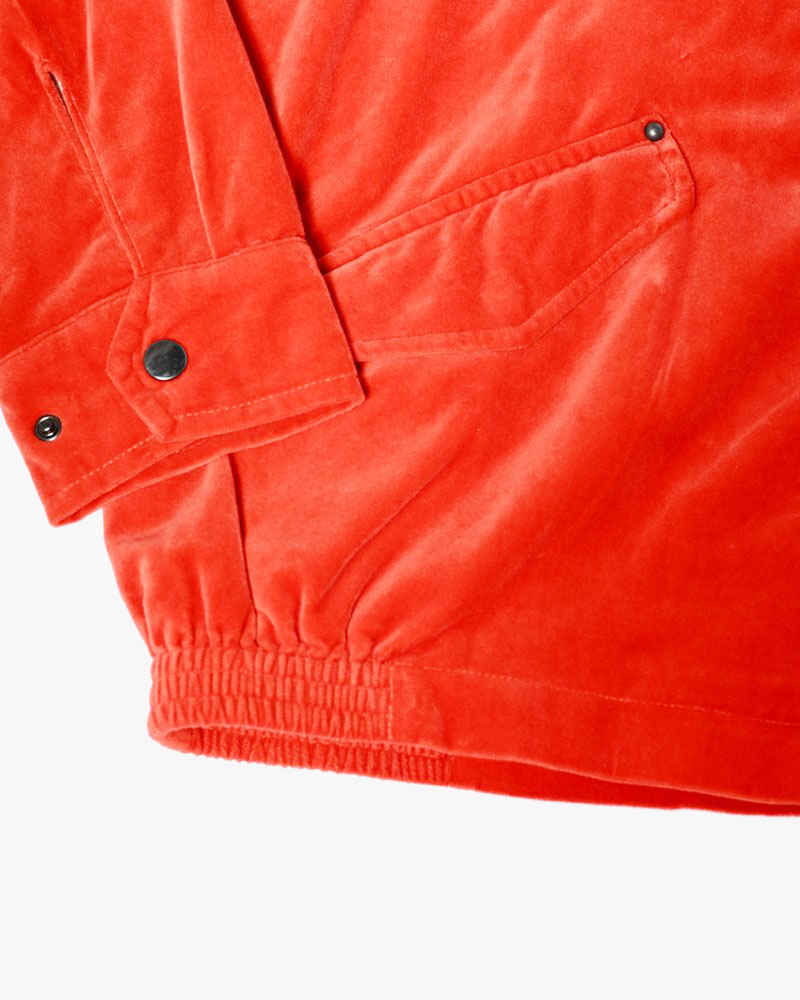 VELVETEEN SOUVENIR JACKET -ORANGE-