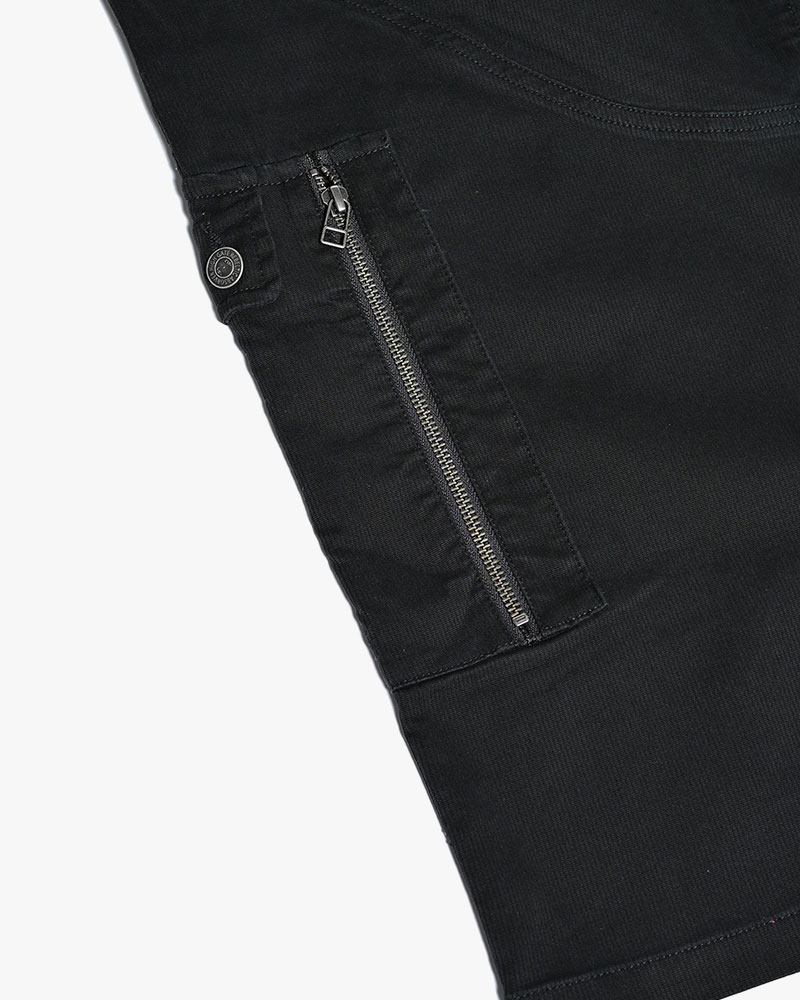 TUCK CURGO PANTS -BLACK-