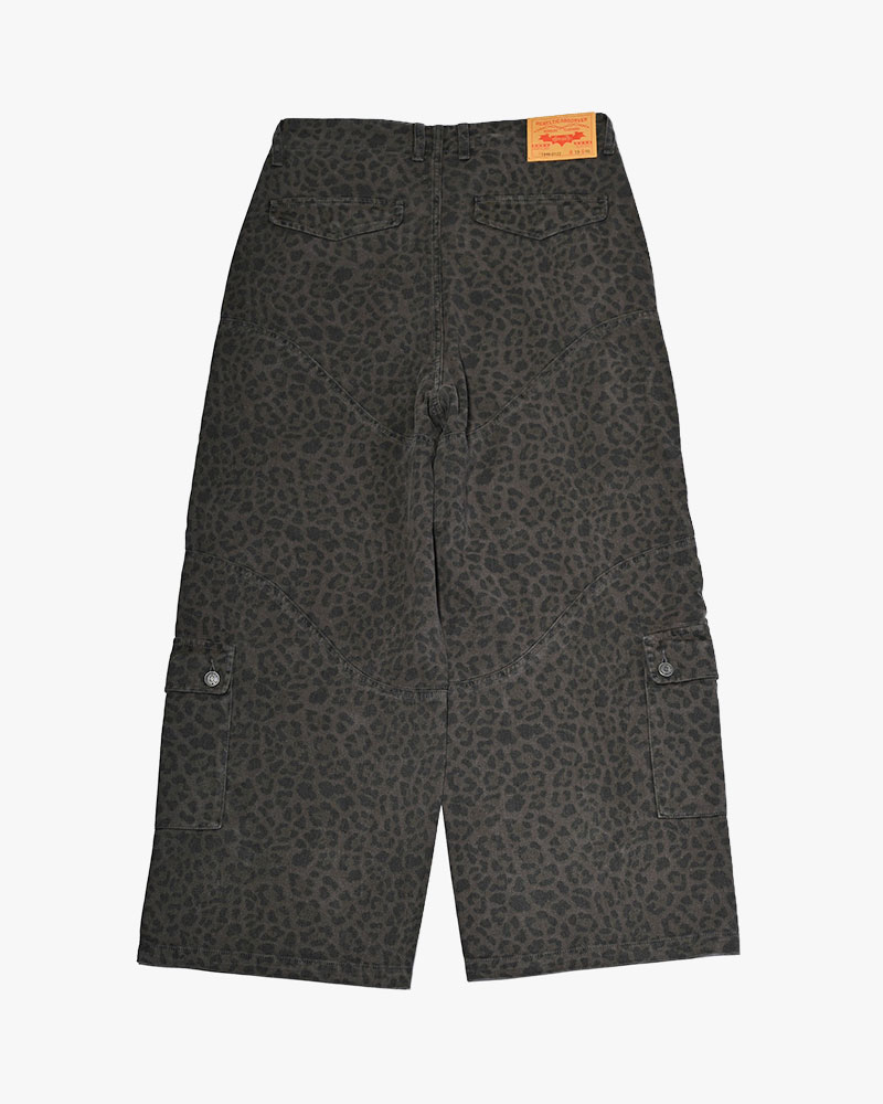 LEOPARD TUCK CURGO PANTS -GRAY-