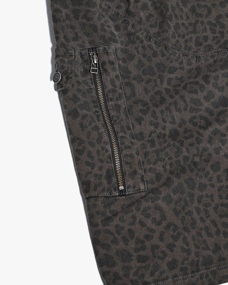 LEOPARD TUCK CURGO PANTS -GRAY-
