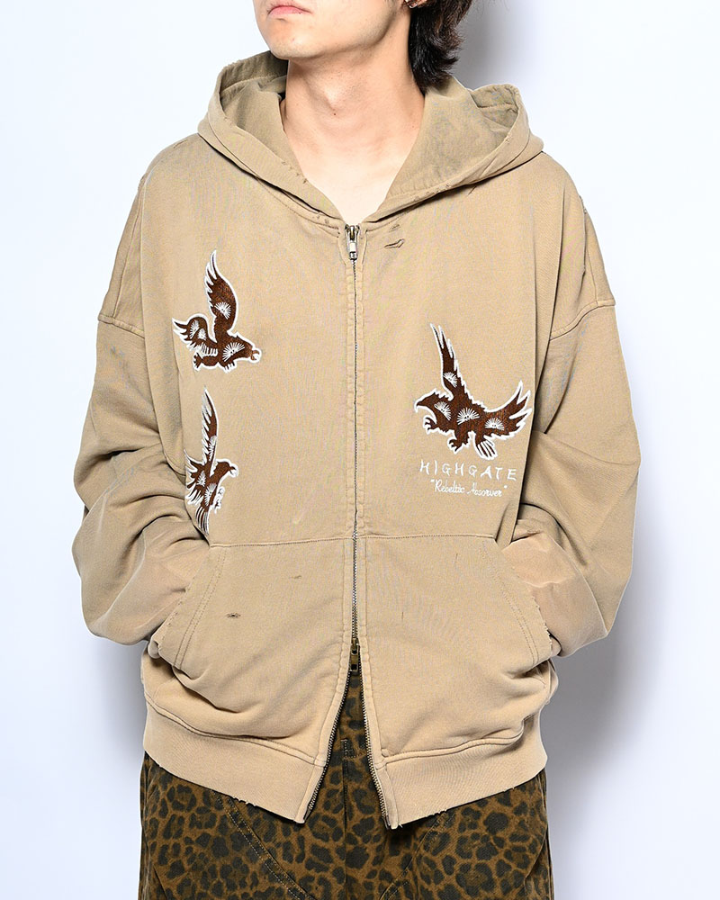 EAGLES SOAR ZIP HOODIE -BEIGE-