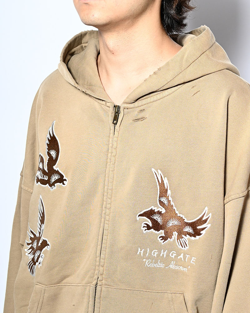 EAGLES SOAR ZIP HOODIE -BEIGE-