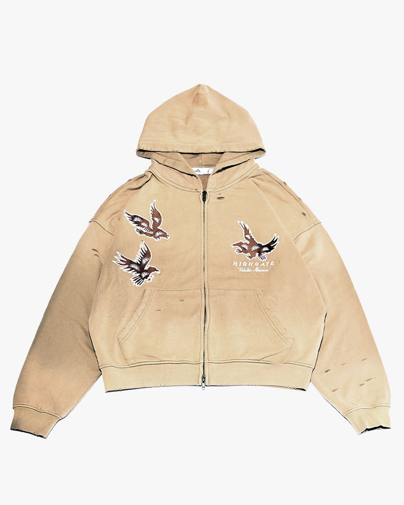 EAGLES SOAR ZIP HOODIE -BEIGE-